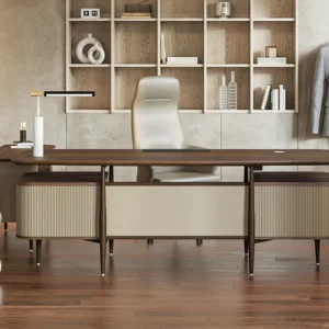 Executive Wooden Office Desk Set