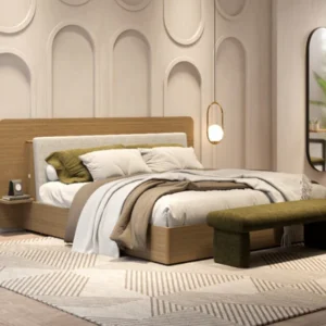 Button-tufted Platform Bed